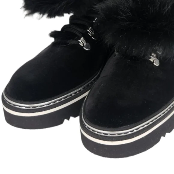 Pollini Velvet Lace Up Booties - Picture 11 of 11